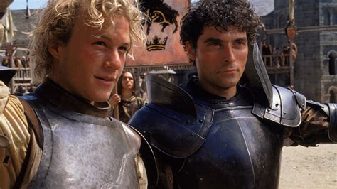 A Knight's Tale is a 2001 action-adventure film starring Heath Ledger as a peasant-born knight who competes in a medieval tournament. The film has a 59% critics' rating and a 79% audience score on Rotten Tomatoes, based on 152 reviews and 250,000+ ratings. See the trailer, photos, cast, and more. 